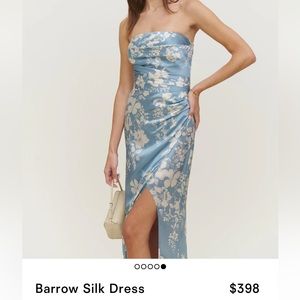 Reformation Barrow Dress, Size 6, Blue/Aliso